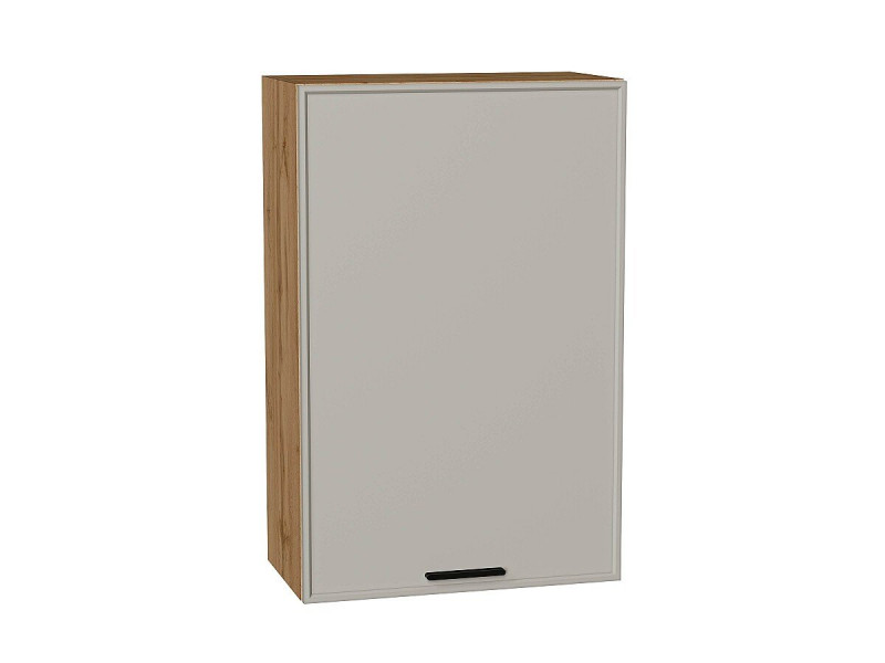 920*600* Шкаф верхний с 1-ой дверцей Фрейм Grey Silk / Дуб Вотан