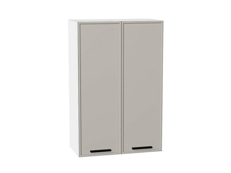 920*600* Шкаф верхний с 2-мя дверцами Фрейм Grey Silk / Белый