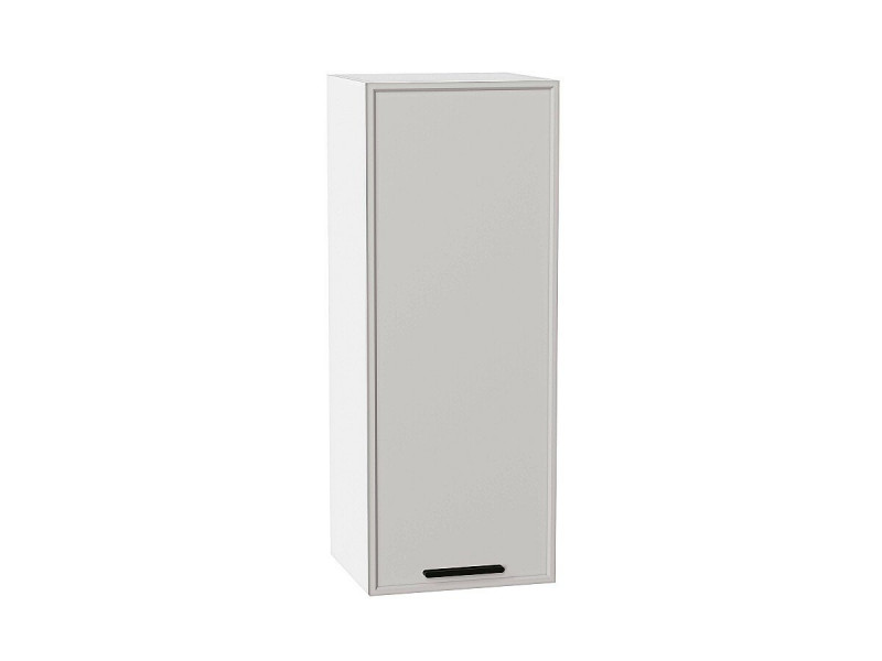 920*350* Шкаф верхний с 1-ой дверцей Фрейм Grey Silk / Белый