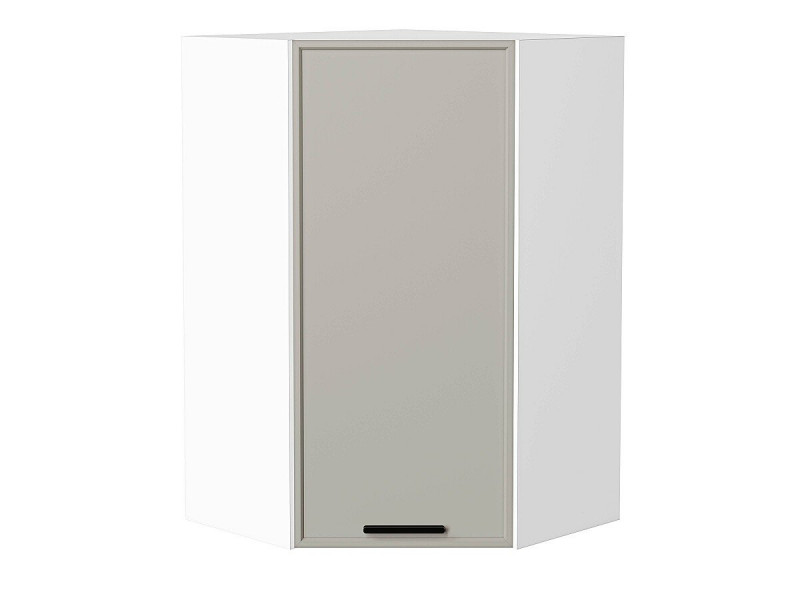 920*600*600 Шкаф верхний угловой Фрейм Grey Silk / Белый