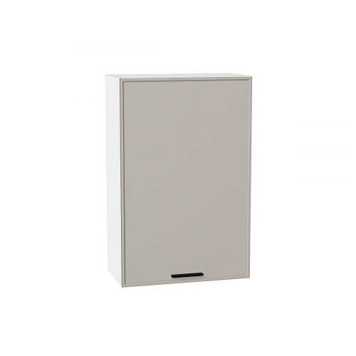 920*600* Шкаф верхний с 1-ой дверцей Фрейм Grey Silk / Белый