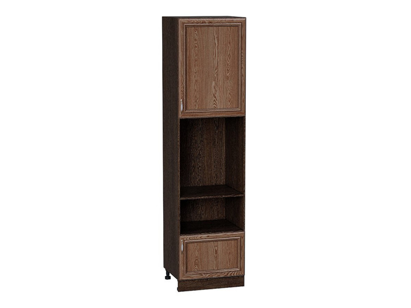 2336*600* Шкаф пенал с 1-ой дверцей и ящиком под технику Шале Brown Dreamline Graphite