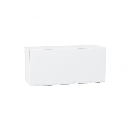 358*800* Шкаф верхний горизонтальный Фьюжн Silky White Белый