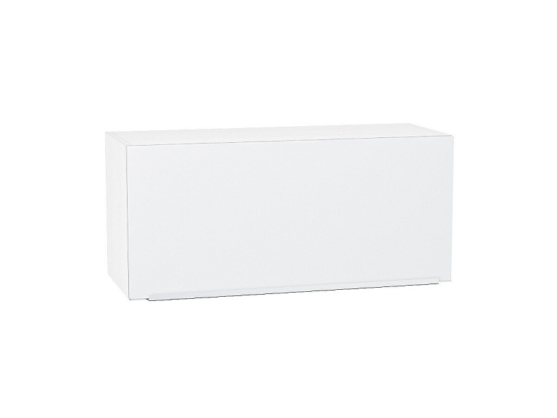 358*800* Шкаф верхний горизонтальный Фьюжн Silky White Белый
