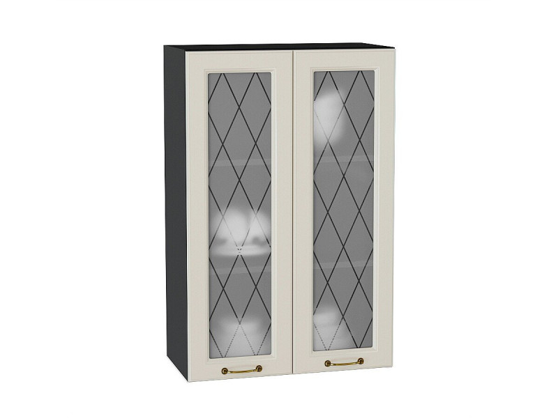 920*600* Шкаф верхний с 2-мя остекленными дверцами Ницца Агат Graphite