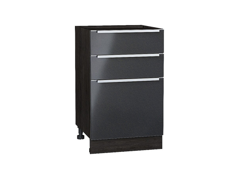 816*500* Шкаф нижний с 3-мя ящиками Фьюжн Anthracite Graphite