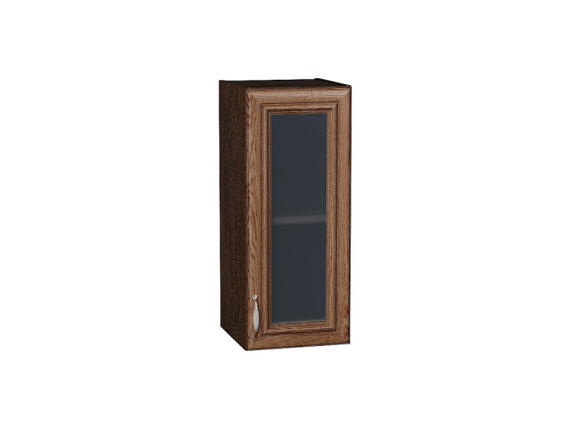 716*300* Шкаф верхний с 1-ой остекленной дверцей Шале Brown Dreamline Graphite