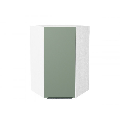 920*600*600 Шкаф верхний угловой Фьюжн Silky Mint Белый